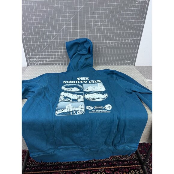 Mountain Hardwear Men’s Mighty Five Pullover Hoody Caspian XL Blue Cotton Blend - Picture 6 of 9